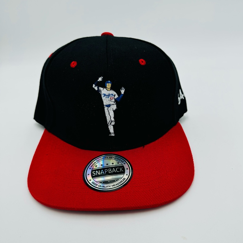 NEW LA Dodgers Shohei Ohtani MLB Baseball 50/50. Club SnapBack Hat Black RED
